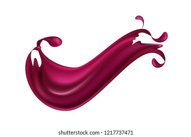 Splashing Red-violet  liquid, vector illustration