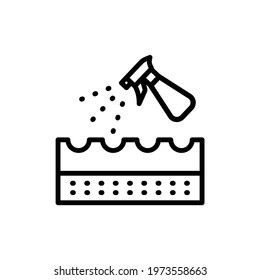 Splashing soil line icon. Isolated vector element.