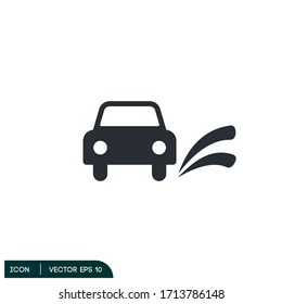 splashing water car icon illustration vector eps 10