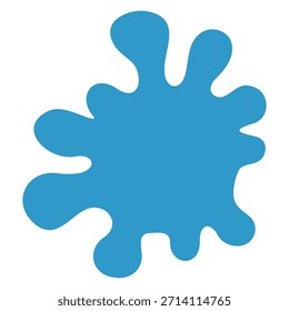 Gota de agua salpicando Ilustración vectorial simple de frescura y agua