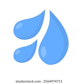 Splashing water. Water droplets. Vector.