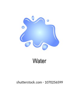 splashing water icon. Element of colored splash illustration. Premium quality graphic design icon. Signs and symbols collection icon for websites, web design, mobile app on white background