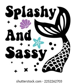 Splashy And Sassy Mermaid Vector