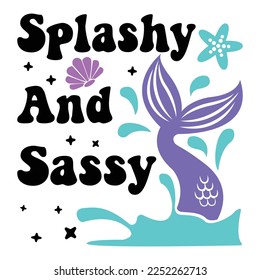 Splashy And Sassy Mermaid Vector