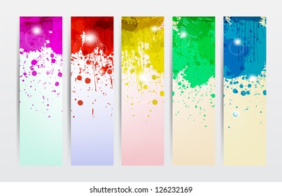 splat banners in different colors for web or anything.