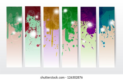 splat banners in different colors for web or anything.