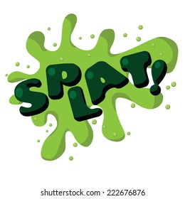 Splat Cartoon Exclamation Isolated On White EPS 10 Vector