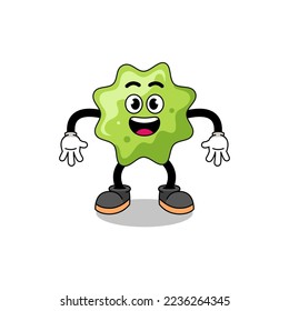 splat cartoon with surprised gesture , character design
