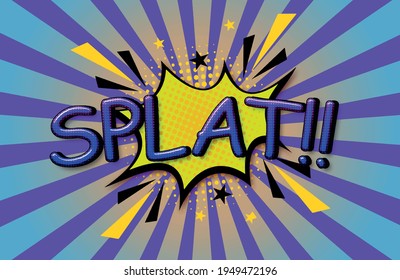 SPLAT Comic Speech 3d Text Style Effect high resolution background