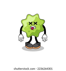 splat mascot illustration is dead , character design