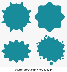 Splats splashes and blobs, paint ink illustration splatter blot. Vector