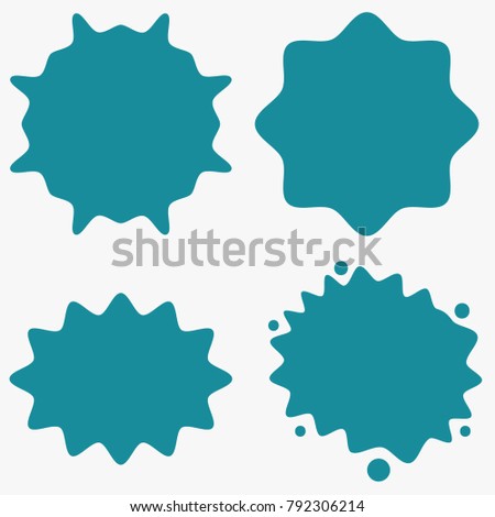 Splats splashes and blobs, paint ink illustration splatter blot. Vector
