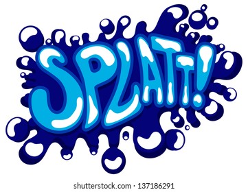 Splatt - Comic Liquid Water Splash Expression Vector Text