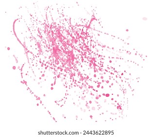 Splatter Art pink Colorful Abstract watercolor art hand paint on white background