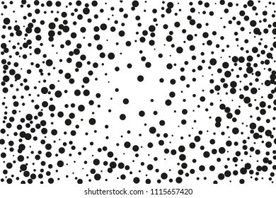 Splatter background. Black glitter blow explosion and splats on white. Grainy grunge abstract texture on a white background. Black ink blow. Random polka dot. Vector illustration