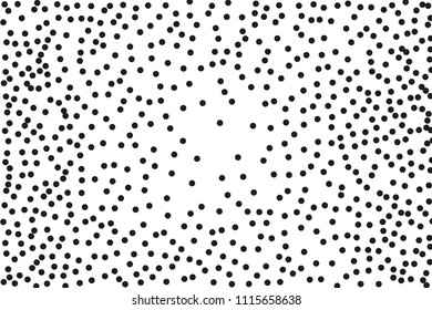Splatter background. Black glitter blow explosion and splats on white. Grainy grunge abstract texture on a white background. Black ink blow. Random polka dot. Vector illustration