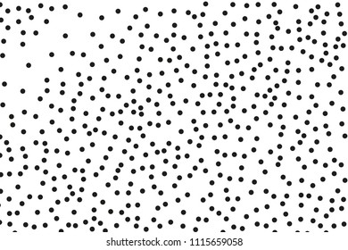 Splatter background. Black glitter blow explosion and splats on white. Grainy grunge abstract texture on a white background. Black ink blow. Random polka dot. Vector illustration