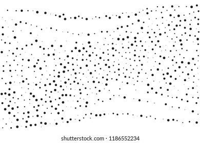 Splatter background. Black glitter blow large and small scale, explosion and splats on white. Abstract grainy isolated grungy effect. Grain overlay. Dusty dirty black surface. Distress design elements