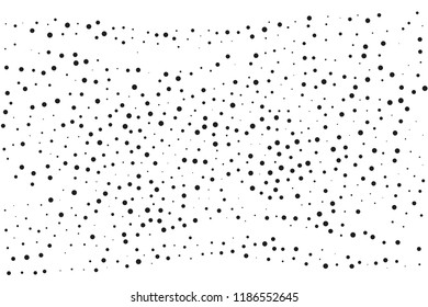 Splatter background. Black glitter blow large and small scale, explosion and splats on white. Abstract grainy isolated grungy effect. Grain overlay. Dusty dirty black surface. Distress design elements