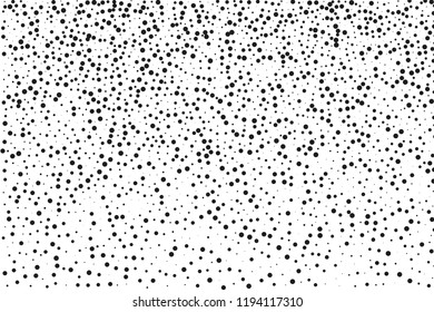 Splatter background. Black glitter blow explosion and splats on white. Grunge texture. Abstract grainy isolated grungy effect. Grain overlay. Dusty dirty black surface. Distress design elements.