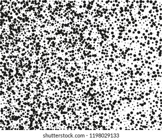 Splatter background. Black glitter blow explosion and splats on white. Grunge texture. Abstract grainy isolated grungy effect. Grain overlay. Dusty dirty black surface. Distress design elements.