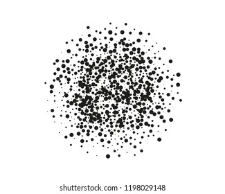 Splatter background. Black glitter blow explosion and splats on white. Grunge texture. Abstract grainy isolated grungy effect. Grain overlay. Dusty dirty black surface. Distress design elements.