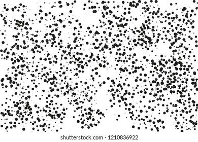 Splatter background. Black glitter blow explosion and splats on white. Grunge texture. Abstract grainy isolated grungy effect. Grain overlay. Dusty dirty black surface. Distress design elements.