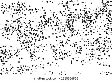 Splatter background. Black glitter blow explosion and splats on white. Grunge texture. Abstract grainy isolated grungy effect. Grain overlay. Dusty dirty black surface. Distress design elements.