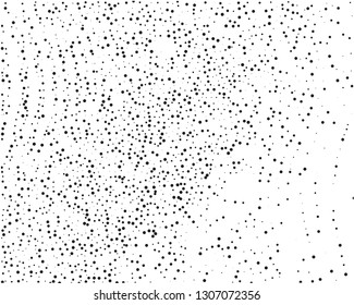 Splatter background. Black glitter blow explosion and splats on white. Grunge texture. Elegant pattern with black polka dots of small and large scale. Vector illustration