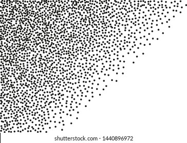 Splatter background. Black glitter blow explosion and splats on white. Grunge texture. Abstract grainy isolated grungy effect. Grain overlay. Dusty dirty black surface. Distress design