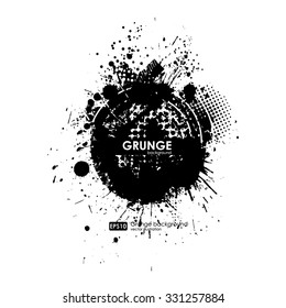 Splatter Background. Black Ink Splats. Spray Paint Splatters. Vector Paint Splats. Blots and Splashes. Grunge Ink Stains. Distress Vector Stains for Grunge Effects. Ink Splats for Design Use.