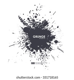 Splatter Background. Black Ink Splats. Spray Paint Splatters. Vector Paint Splats. Blots and Splashes. Grunge Ink Stains. Distress Vector Stains for Grunge Effects. Ink Splats for Design Use.