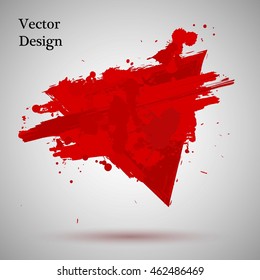 Splatter background. Red ink splats. Spray paint splatters. Vector  . Blots and splashes. Grunge  stains. Distress   for  effects.