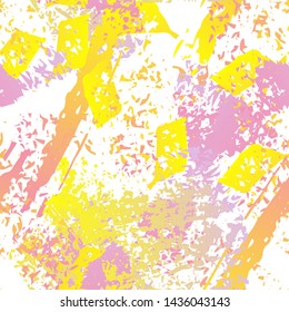 Splatter Brush Stroke Surface. Watercolor Endless Repeating Elements. Artistic Summer Splash Print. Black and White Watercolor Overlay Surface. Abstract Brush Vector illustration.