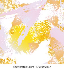 Splatter Brush Stroke Surface. Watercolor Endless Repeating Elements. Artistic Trending Splash Print. Black and White Watercolor Overlay Surface. Abstract Brush Vector illustration.
