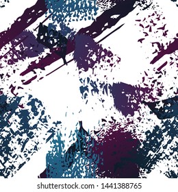 Splatter Brush Stroke Surface. Watercolor Endless Repeating Elements. Artistic Modern Splash Print. Black and White Watercolor Overlay Surface. Abstract Brush Vector illustration.