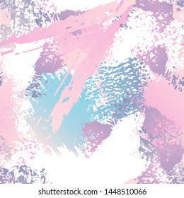 Splatter Brush Stroke Surface. Watercolor Endless Repeating Elements. Splash Print. Artistic Trending Black and White Watercolor Overlay Surface. Abstract Brush Vector illustration.