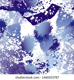 Splatter Brush Stroke Surface. Watercolor Endless Repeating Elements. Splash Trends Motif. Artistic Trending Black and White Watercolor Overlay Surface. Abstract Brush Vector illustration.
