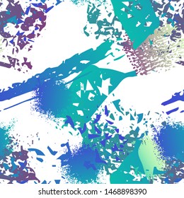Splatter Brush Stroke Surface. Watercolor Endless Repeating Elements. Splash Print. Artistic Creative Black and White Watercolor Overlay Surface. Abstract Brush Vector illustration.