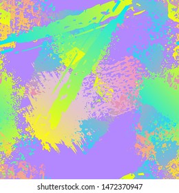 Splatter Brush Stroke Surface. Watercolor Endless Repeating Elements. Artistic Modern Splash Print. Black and White Watercolor Overlay Surface. Abstract Brush Vector illustration.