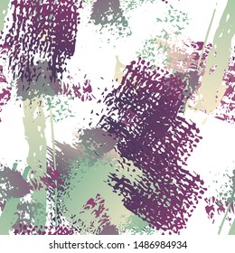 Splatter Brush Stroke Surface. Watercolor Endless Repeating Elements. Artistic Trending Splash Print. Watercolor Overlay Surface. Abstract Vector illustration.