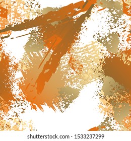 Splatter Brush Stroke Surface. Watercolor Endless Repeating Elements. Splash Print. Artistic Summer Black and White Watercolor Overlay Surface. Abstract Brush Vector illustration.