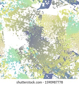 Splatter Brush Stroke Surface. Watercolor Endless Repeating Elements. Artistic Creative Splash Trends Motif. Black and White Watercolor Overlay Surface. Abstract Brush Vector illustration.