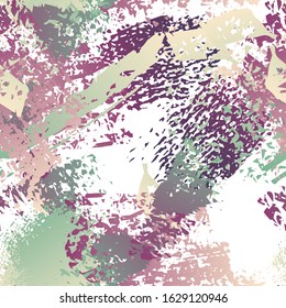 Splatter Brush Stroke Surface. Watercolor Endless Repeating Elements. Artistic Modern Splatter Pattern. Black and White Watercolor Overlay Surface. Abstract Brush Vector illustration.