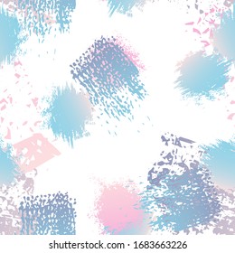 Splatter Brush Stroke Surface. Aquarellfarben Endlose Wiederholungselemente. Drucken Sie die Leine. Künstlerische kreative Schwarz-Weiß-Aquarell-Overlay-Oberfläche. Abstrakte Vektorillustration Brush Illustration.