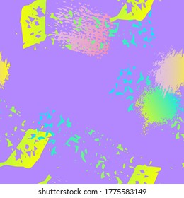 Splatter Brush Stroke Surface. Watercolor Endless Repeating Elements. Artistic Summer Splash Trends Motif. Black and White Watercolor Overlay Surface. Abstract Brush Vector illustration.