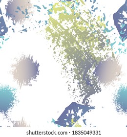 Splatter Brush Stroke Surface. Watercolor Endless Repeating Elements. Splatter Pattern. Artistic Creative Black and White Watercolor Overlay Surface. Abstract Brush Vector illustration.