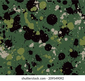 Splatter Camouflage Seamless Pattern