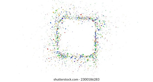 splatter effect of symbol sign with pride color red blue green yellow and purple, no orange