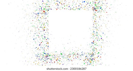 splatter effect of symbol sign with pride color red blue green yellow and purple, no orange